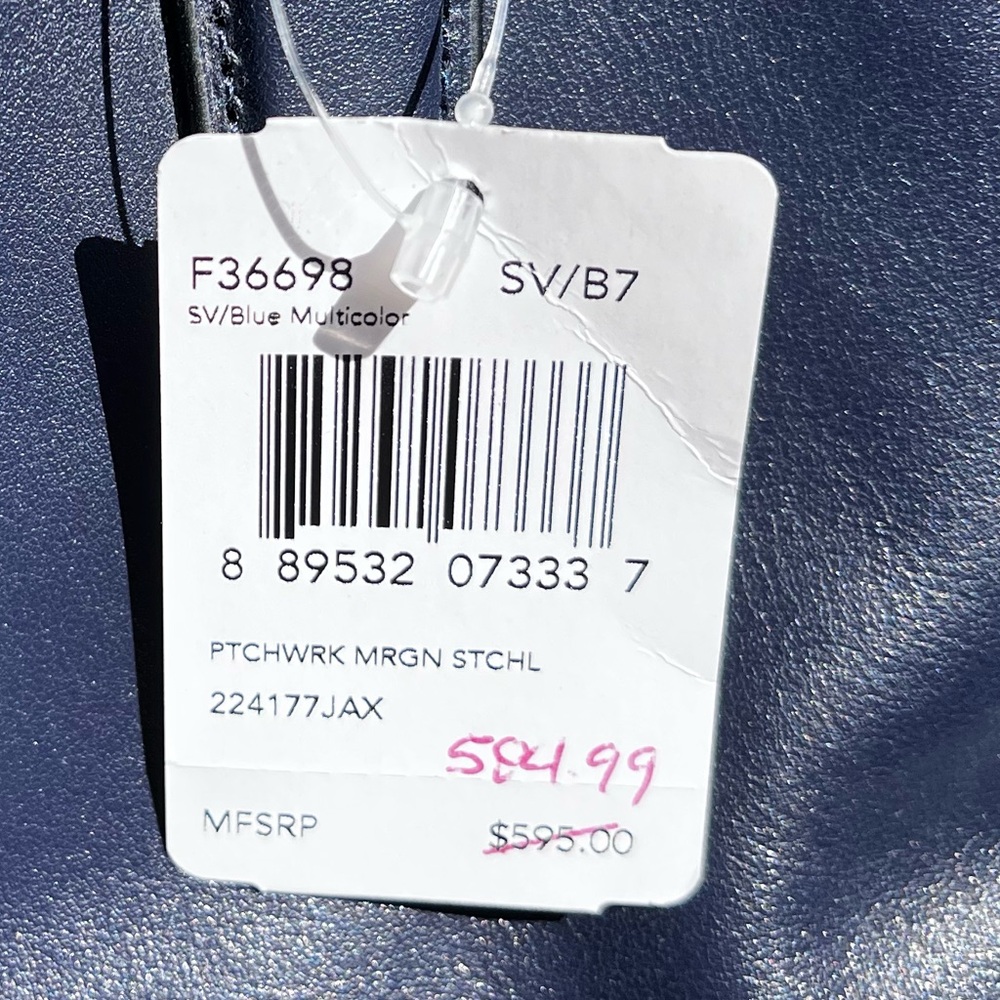 🛑SOLD🛑 Coach Navy Blue Morgan Patchwork Leather Satchel NWT Fast Shipping F36698 - Picture 5 of 14